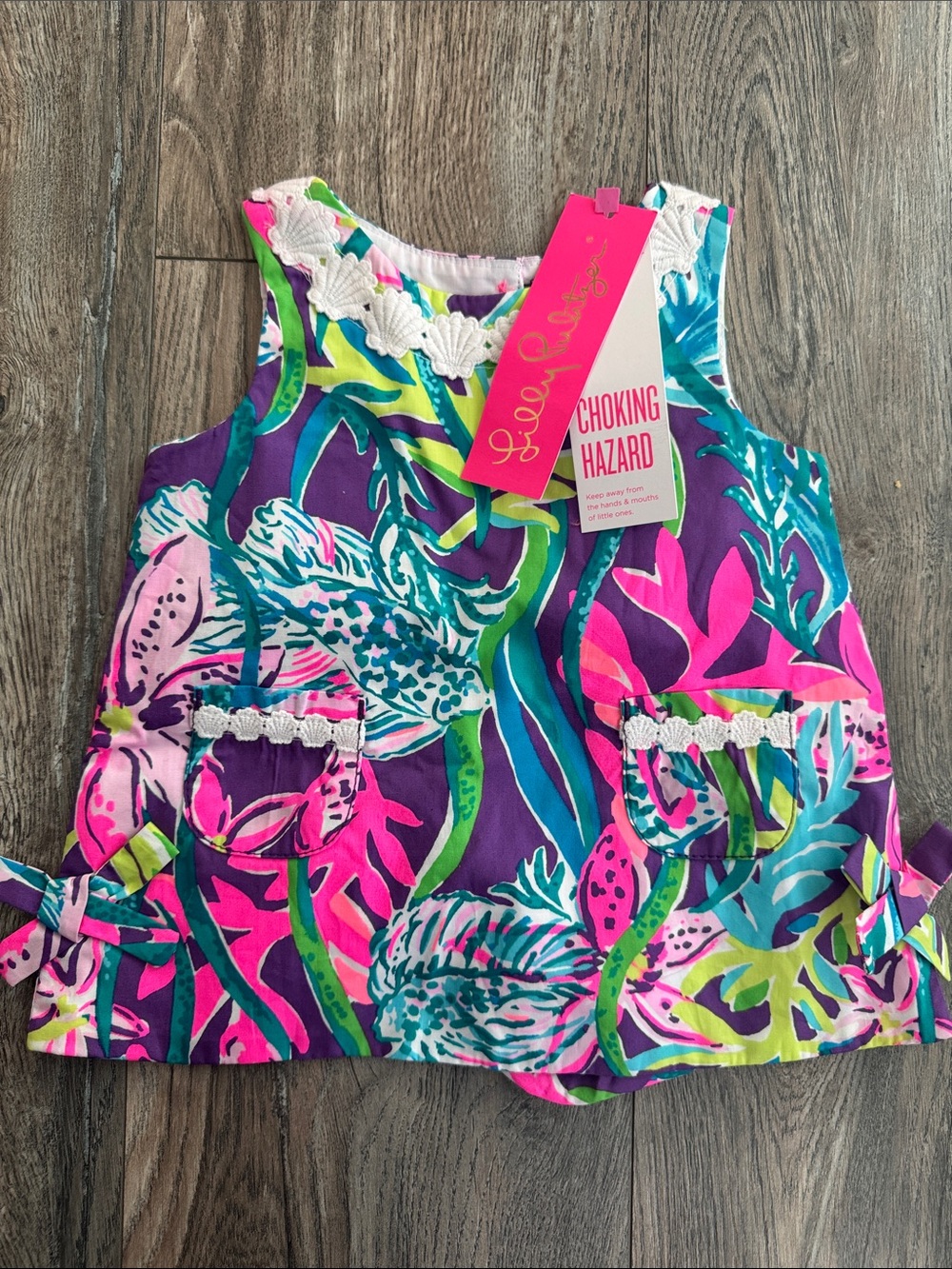 Lilly Pulitzer Girls Tropical Floral Tank - Purple, Pink, Teal, Lime